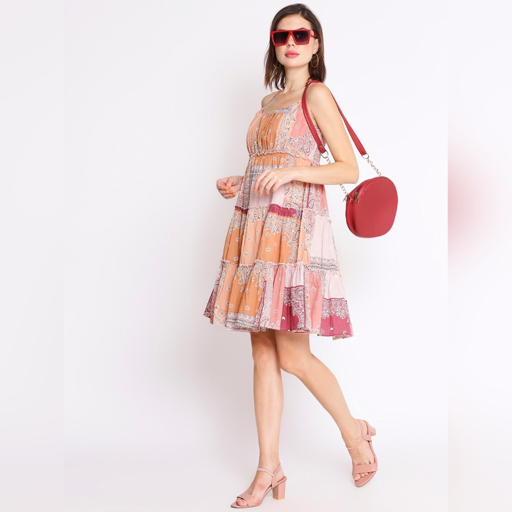 NWOT Lucky Brand Tiered Midi Dress